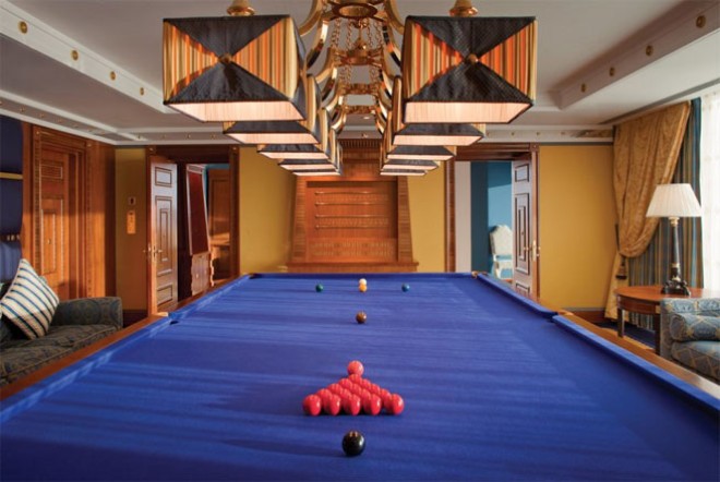 Ở Burj Al Arab, khách có thể chơi snooker với bạn bè ngay trong phòng của mình.